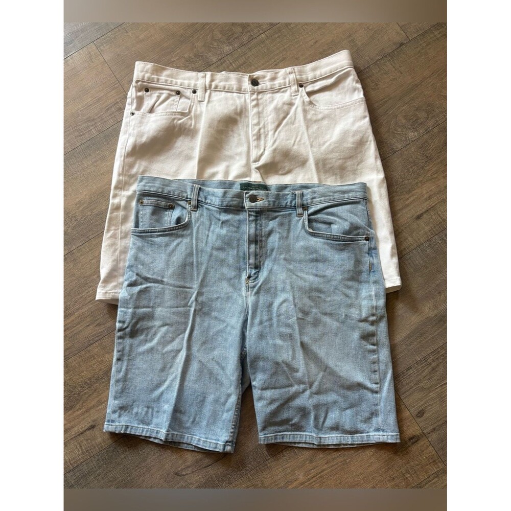 Lauren Ralph Lauren women’s size 16 lot classic Bermuda blue white jean shorts